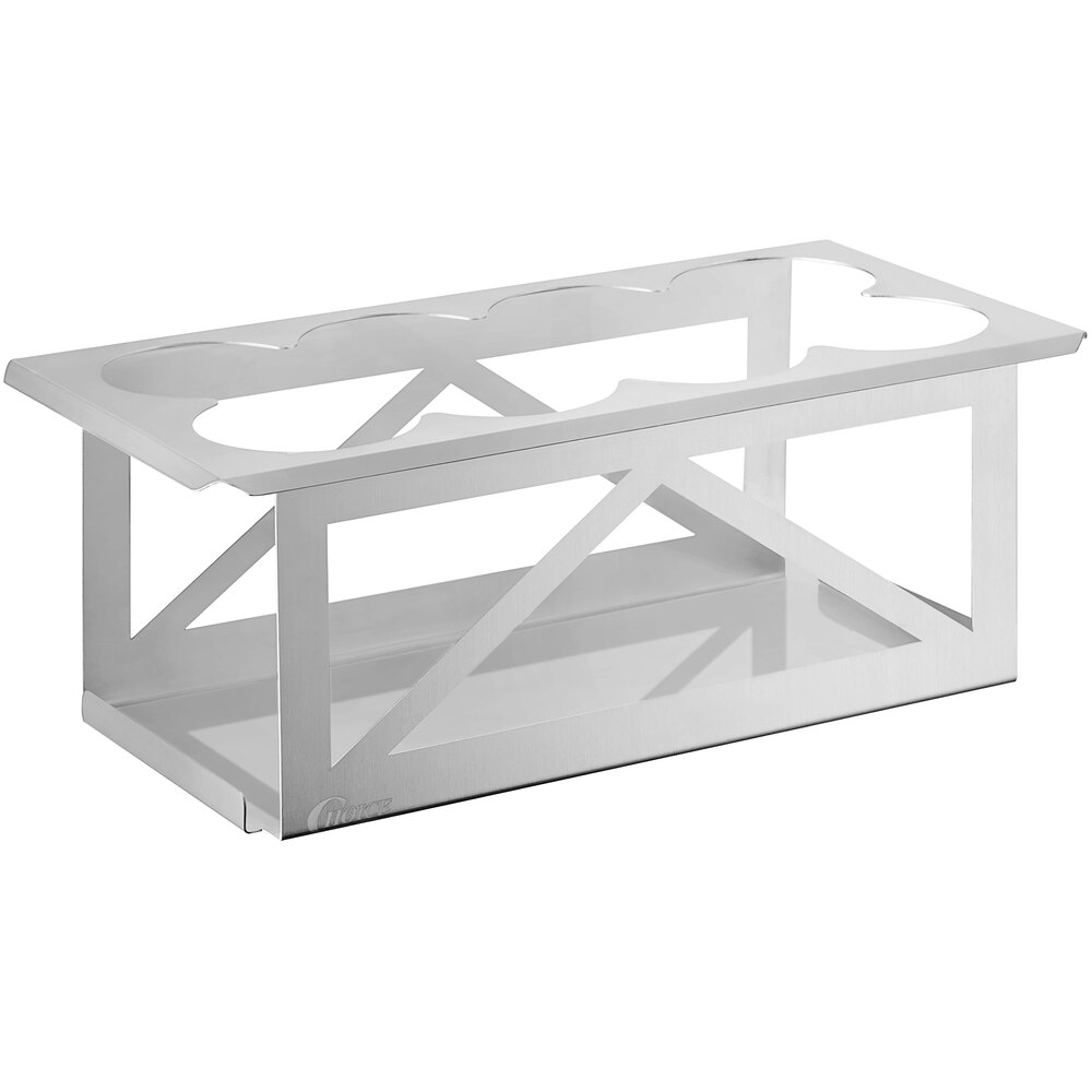 Choice Eight Hole Stainless Steel Squeeze Bottle Holder - Fits 1/3 Size Opening