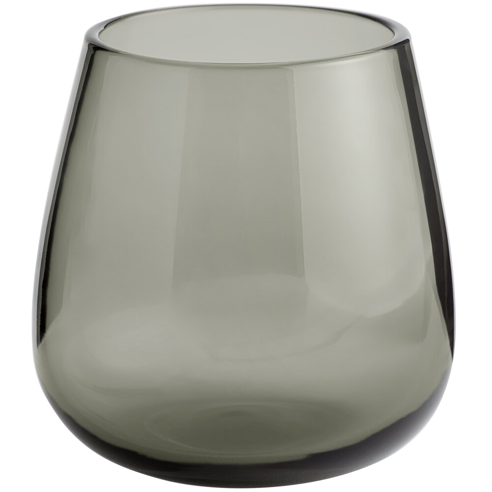 Acopa Pangea 13 oz. Gray Stemless Wine Glass - Sample