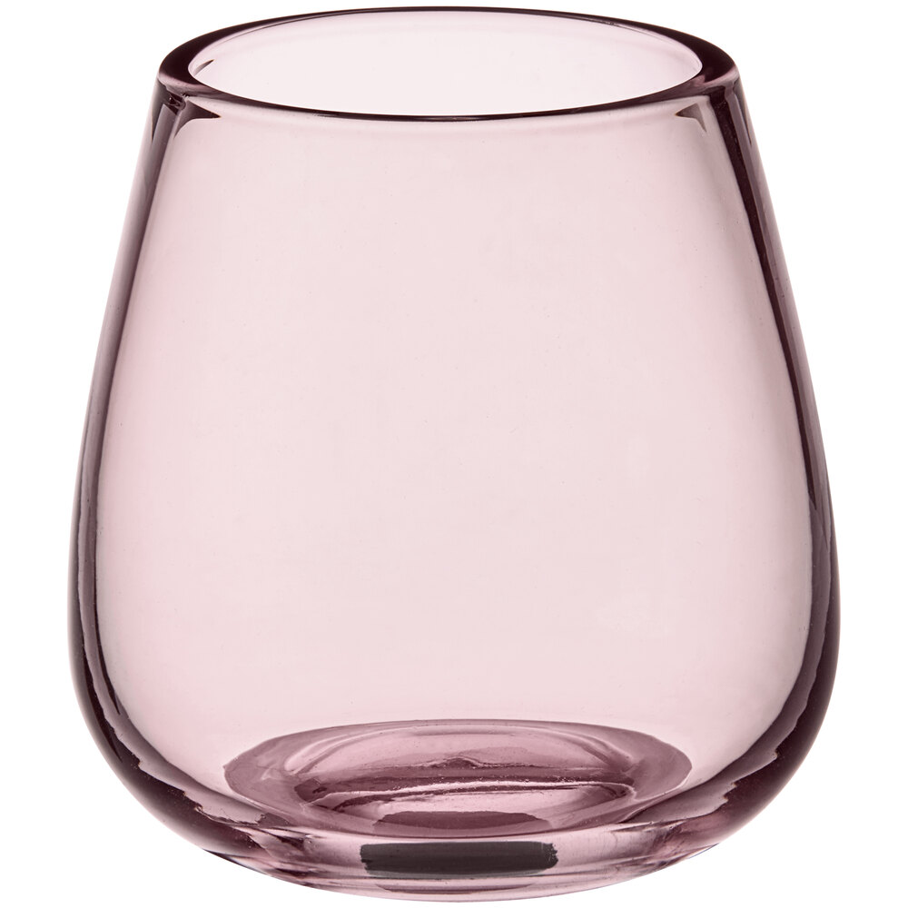 Acopa Pangea 13 oz. Mauve Stemless Wine Glass - Sample