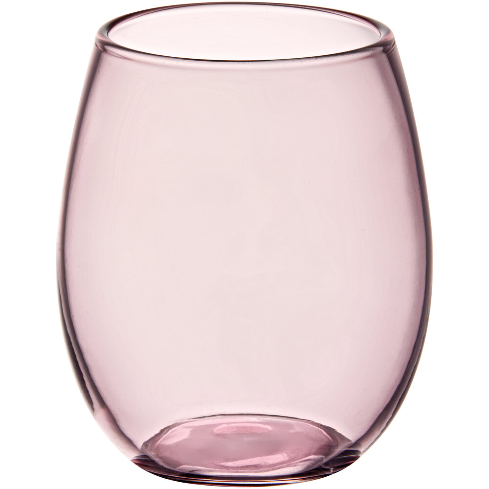 Acopa Pangea 15 oz. Mauve Stemless Wine Glass - Sample