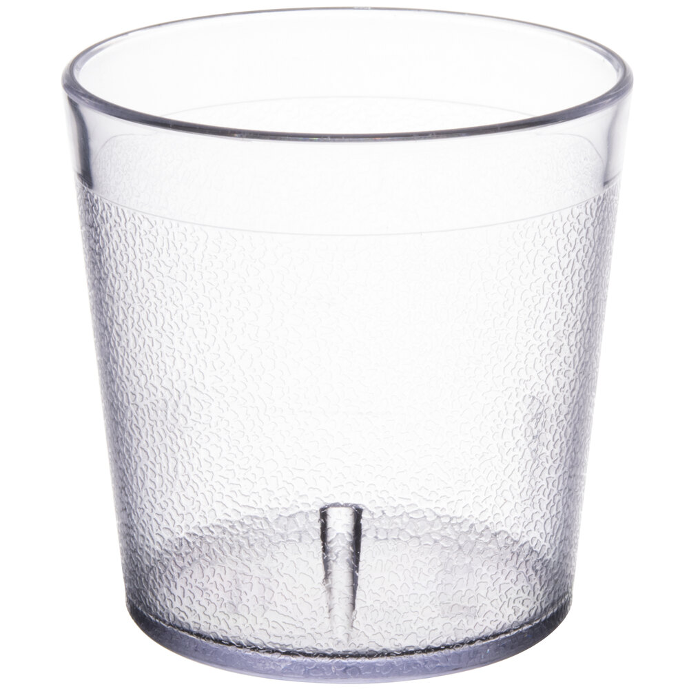 Carlisle 552907 Stackable 9 oz. Clear SAN Plastic Old Fashioned Tumbler - 72/Case