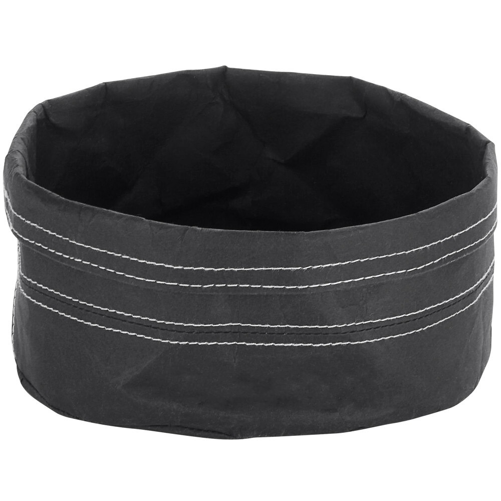 American Metalcraft 7" Round Black Kraft Bread Basket