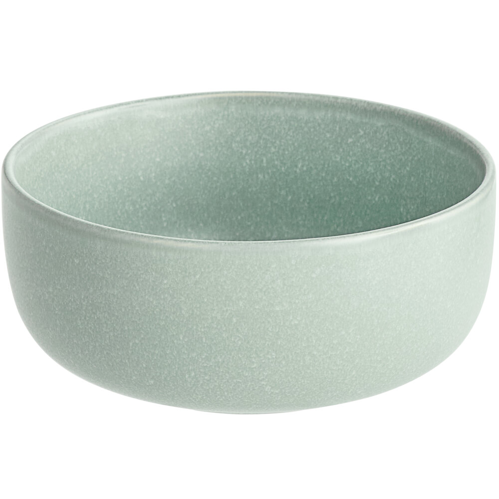 Acopa Pangea 16 oz. Harbor Blue Matte Porcelain Bowl - 24/Case