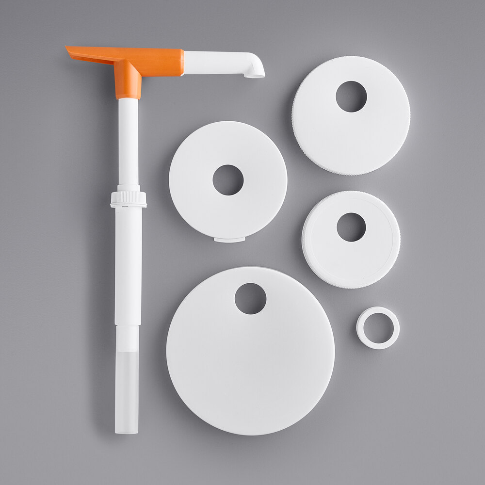 Choice Condiment Pump Kit with 1 oz. Maxi / Pelican Pump and 5 Adapter Lids