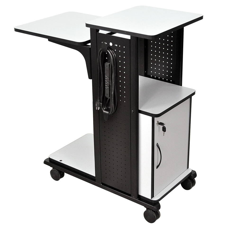 Luxor WPS4CE Presentation Station Cart with Locking Cabinet - 34 1/2" x 18 1/4" x 39 1/2"
