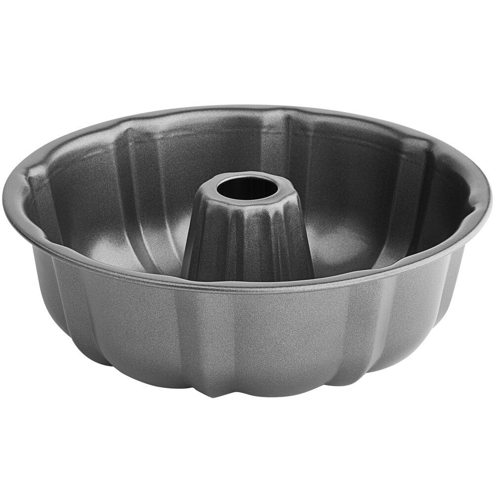 Baker's Lane Non-Stick Carbon Steel Fluted Tube Cake Pan, 6 Cup Capacity - 8 1/4" x 2 1/2"