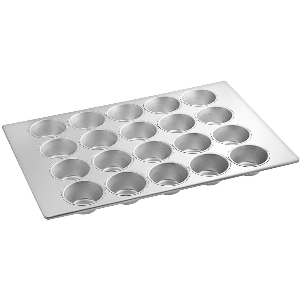 Baker's Lane 20 Cup 8.2 oz. Glazed Aluminized Steel Pecan Roll / Jumbo Muffin Pan - 26" x 18"