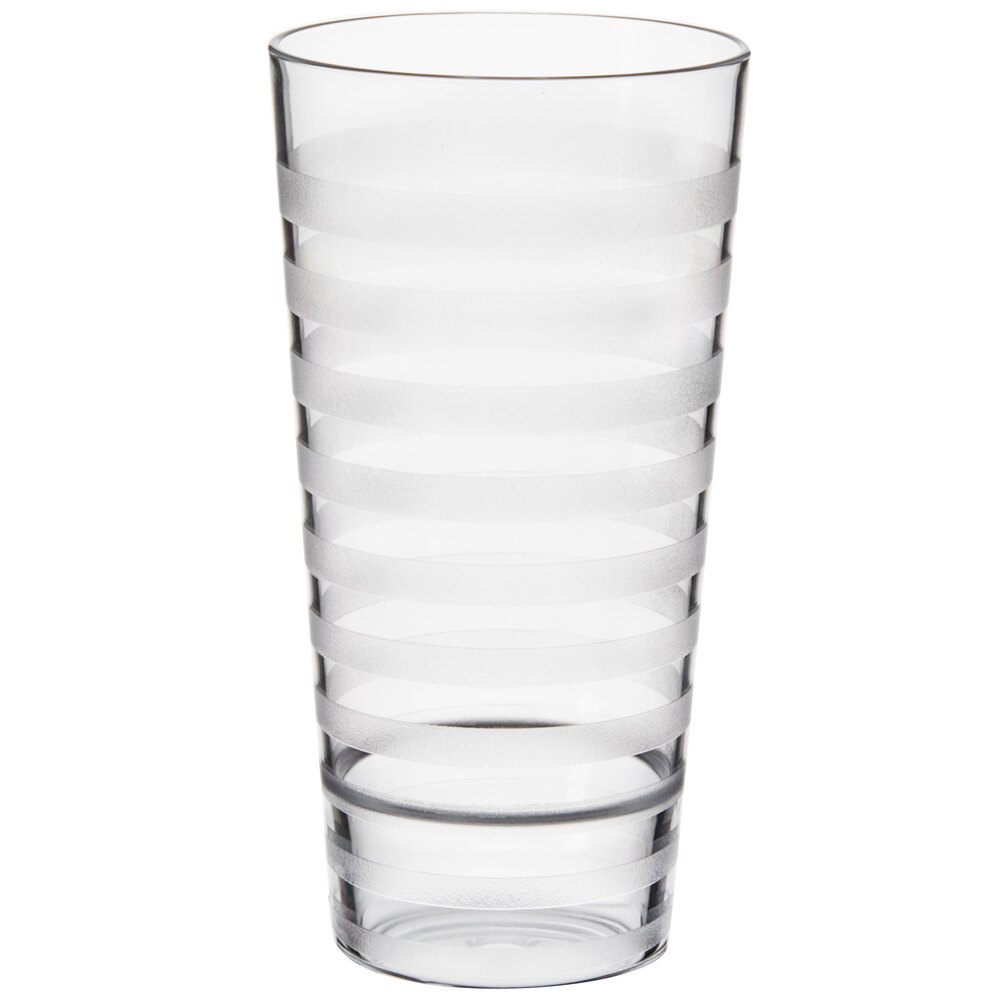 GET SW-1524-CL Orbis 24 oz. Clear Customizable SAN Plastic Tumbler - 24/Case