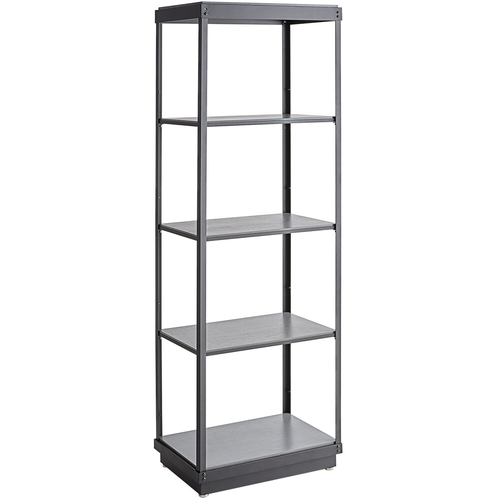 Cal-Mil Ashwood 24" x 16" x 72" Gray Oak Wood Five Tier Merchandising Shelf