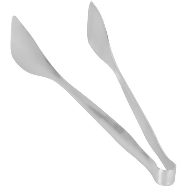 Front of the House 12" 18/10 Stainless Steel Extra Heavy Weight Brushed Tongs - 6/Case