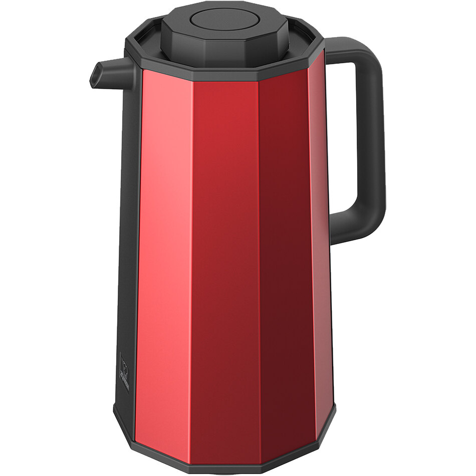 Zojirushi AH-EAE10-RA 34 oz. Red Glass-Lined Vacuum Carafe with Push-Button Stopper