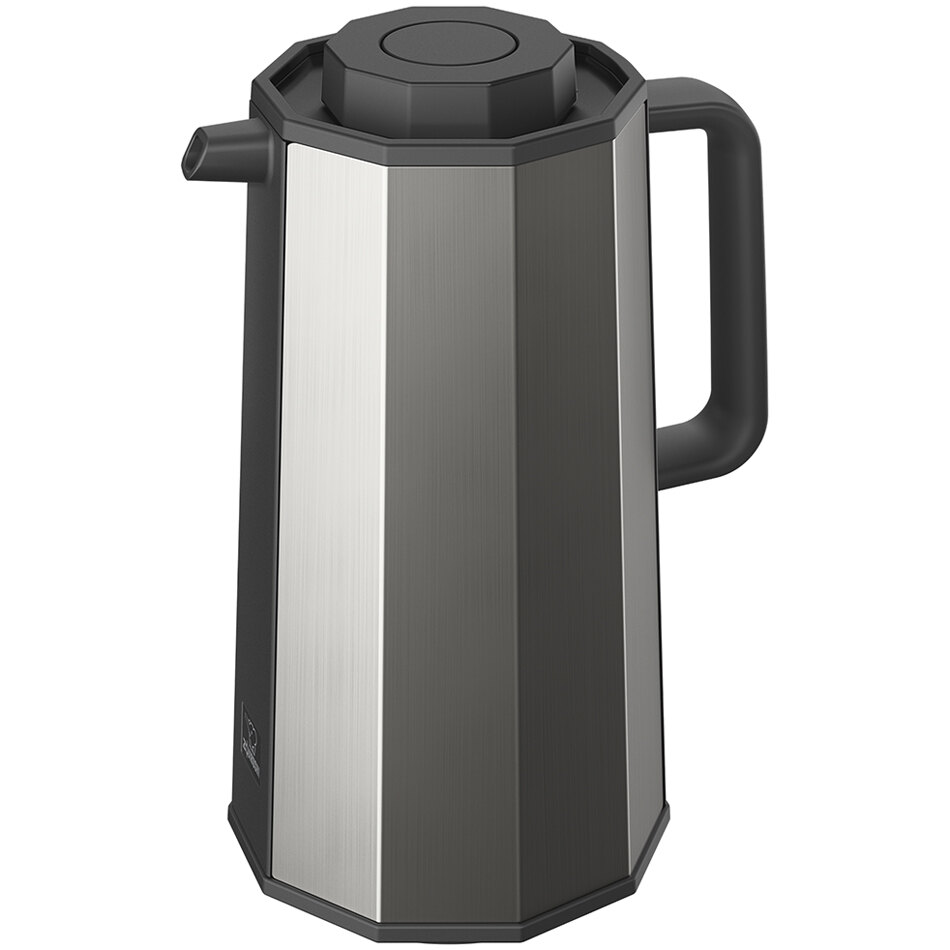 Zojirushi AH-EAE10-SA 34 oz. Silver Glass-Lined Vacuum Carafe with Push-Button Stopper