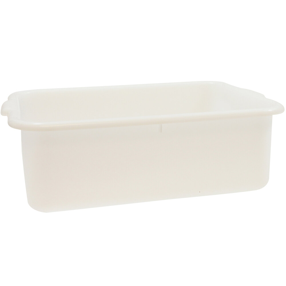 Tablecraft 1537N Natural 20" x 15" x 7" Polyethylene Plastic Bus Tub / Food Storage Box