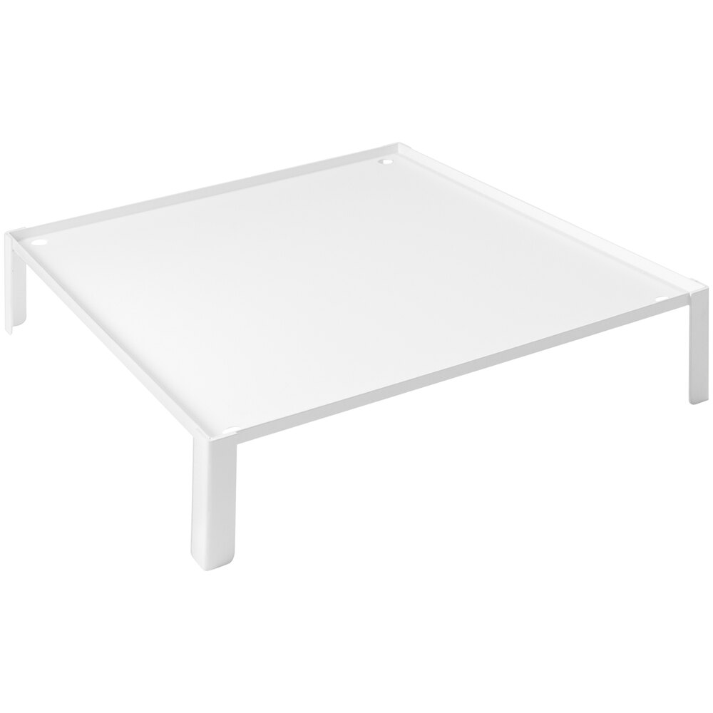 Abert Domino 15 3/4" x 15 3/4" x 3 1/2" White Buffet Podium by Arc Cardinal