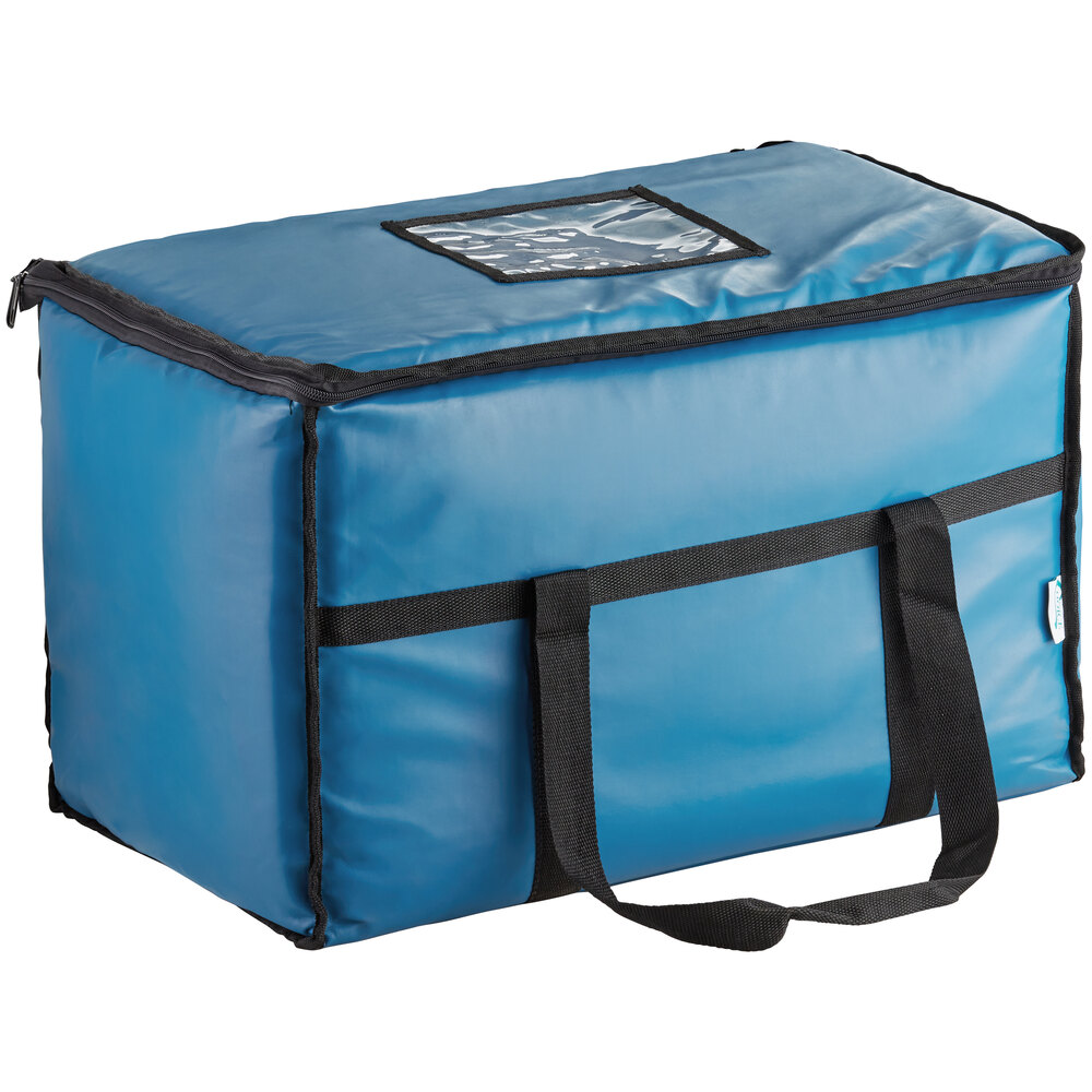 Choice Insulated Food Pan Carrier, Blue Vinyl, 23" x 13" x 15" - Holds (5) 2 1/2" Deep Full Size Pans