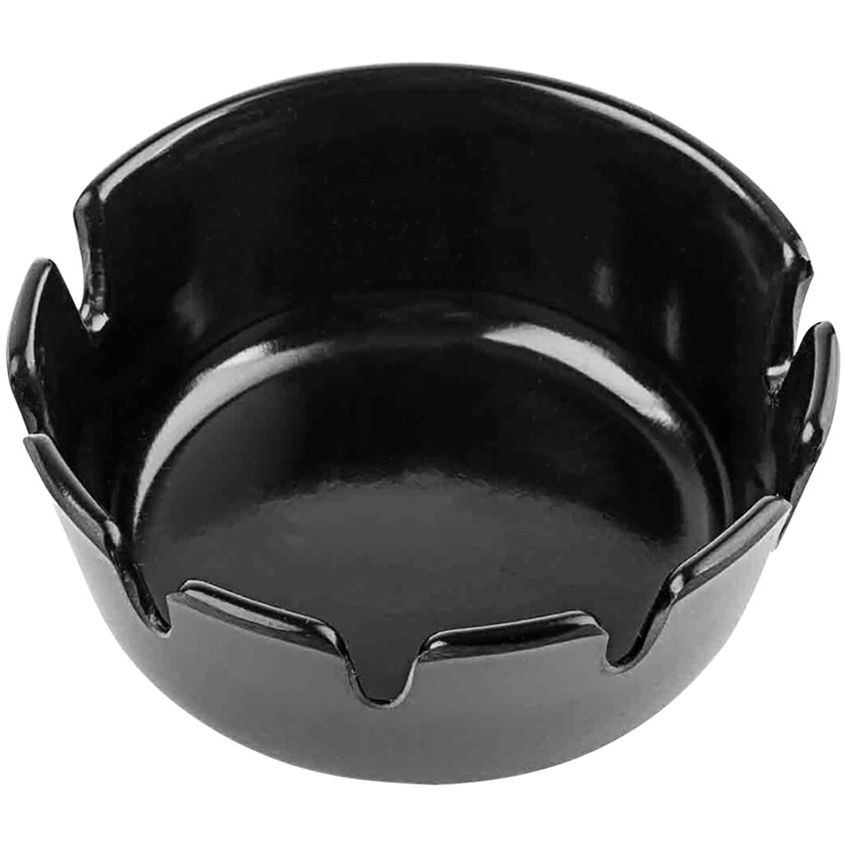 Tablecraft 4" Black Deepwell Ashtray - 12/Pack