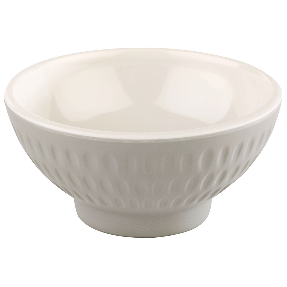 APS Asia Plus 2.125 oz. Cream / Taupe Textured Melamine Bowl APS 15400 - 60/Case