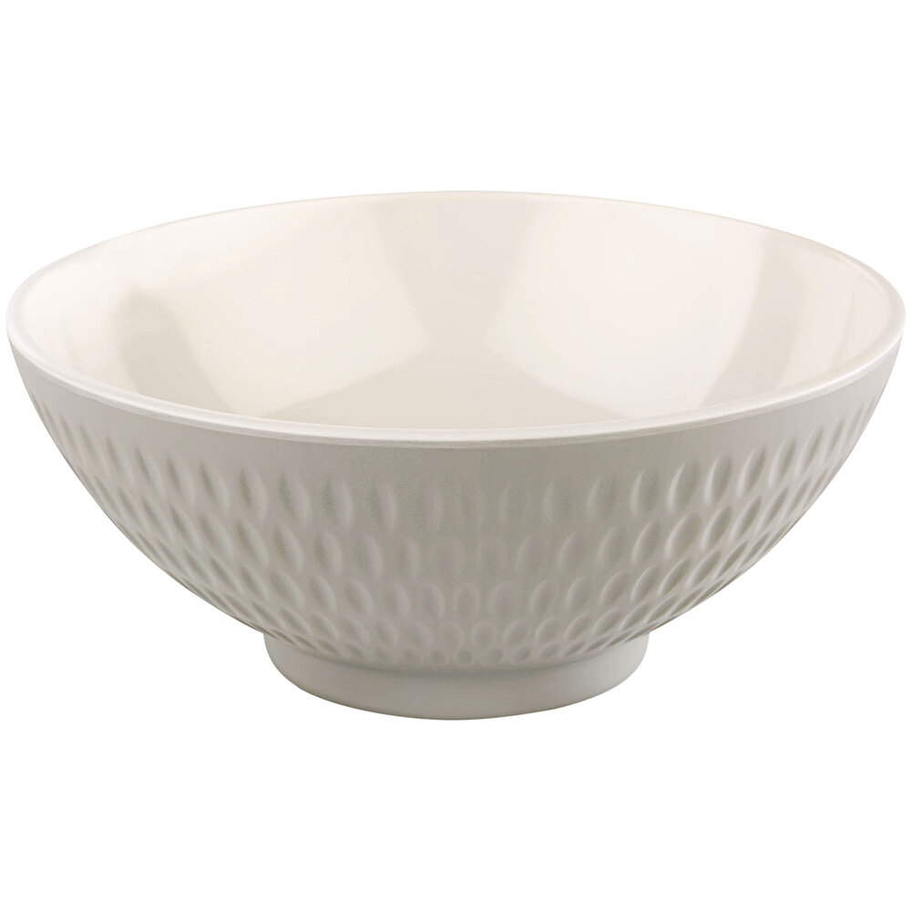 APS Asia Plus 20.4 oz. Cream / Taupe Textured Melamine Bowl APS 15403 - 12/Case