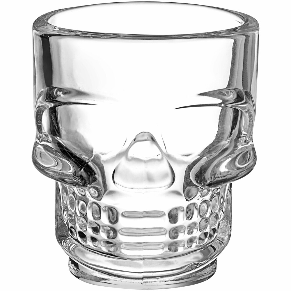 Acopa 2 oz. Skull Shot Glass - 12/Case
