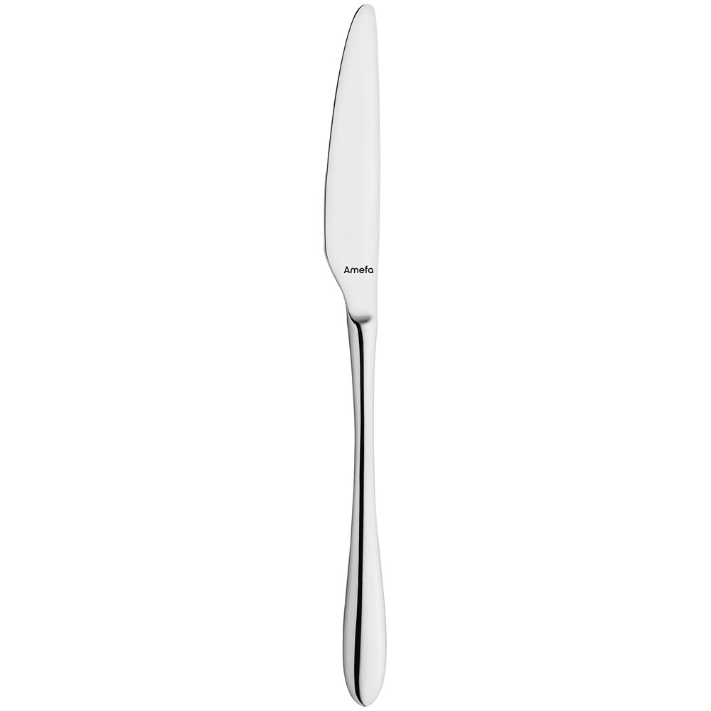 Amefa Cuba 9 1/2" 18/10 Stainless Steel Extra Heavy Weight Table Knife - 12/Case