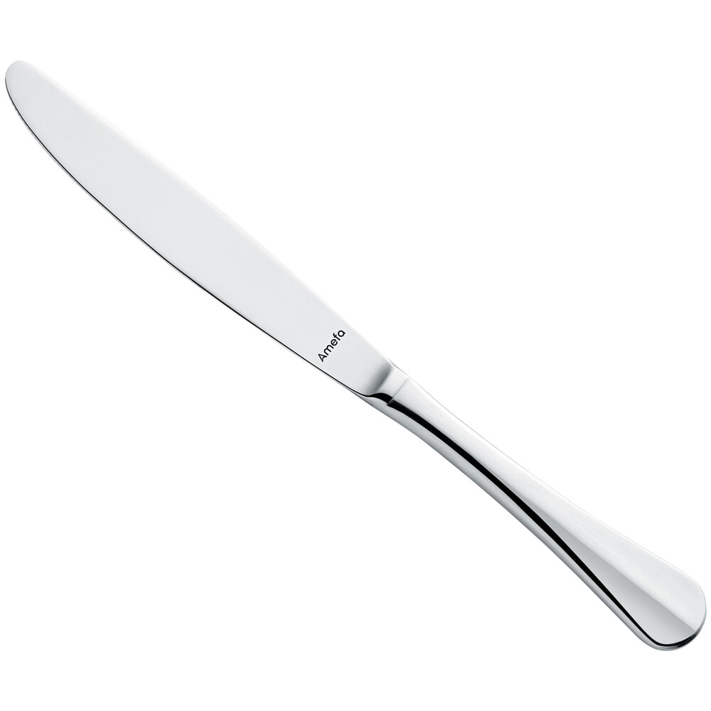Amefa Baguette 9 7/16" 18/10 Stainless Steel Extra Heavy Weight Table Knife - 12/Case