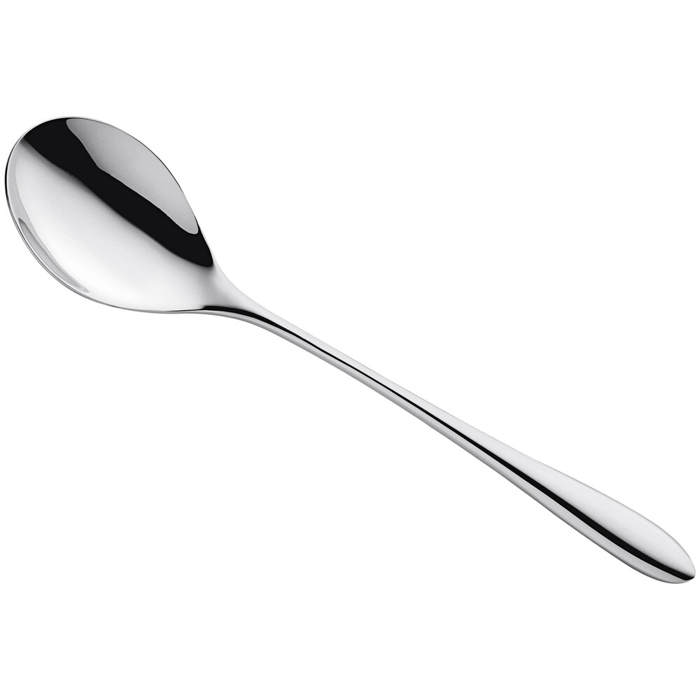 Amefa Cuba 8 1/2" 18/10 Stainless Steel Extra Heavy Weight Tablespoon / Serving Spoon - 12/Case