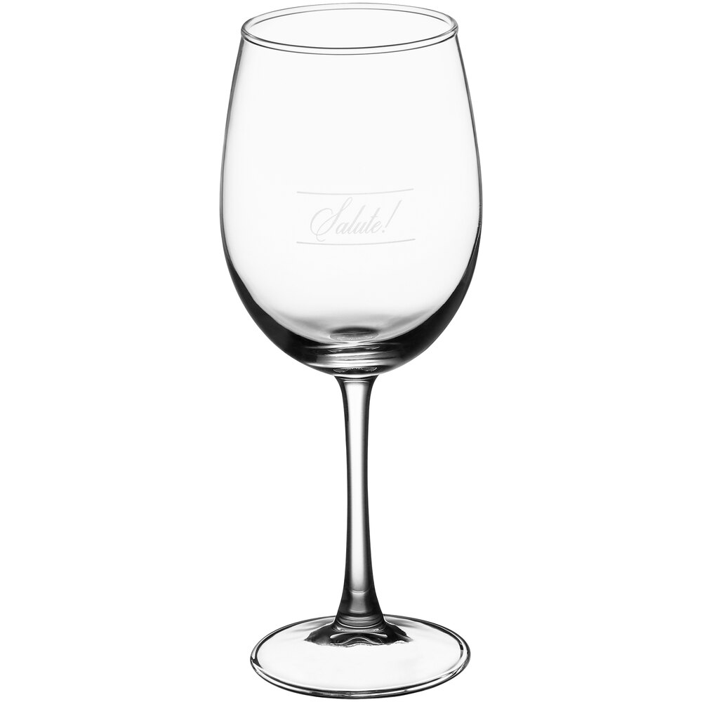 Acopa Select Flora 16 oz. Wine Glass with Pour Lines - Sample