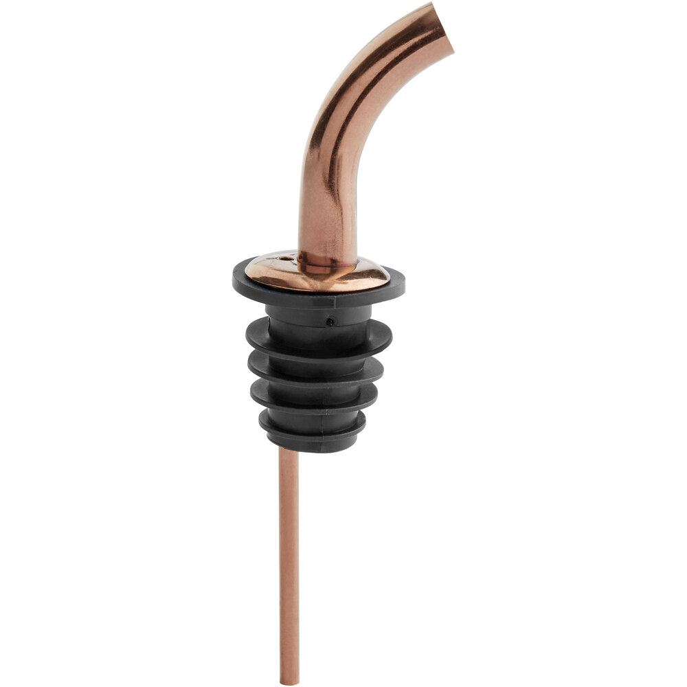 Acopa Copper Angled Liquor Speed Pourer - 12/Pack