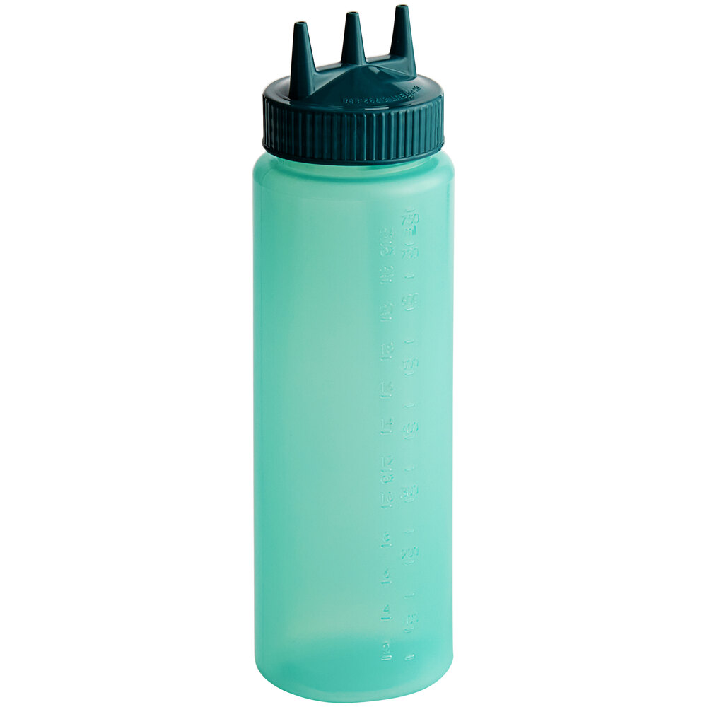 Vollrath 3324C-191 Traex® Color-Mate™ 24 oz. Green Tri Tip™ Wide Mouth Squeeze Bottle