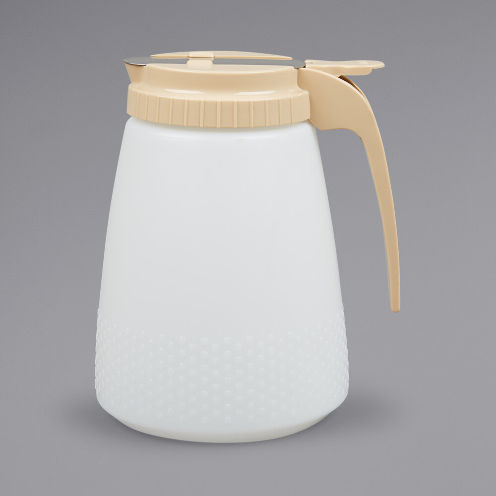 Tablecraft 748A 48 oz. Almond Polyethylene All Purpose Dispenser with ABS Top