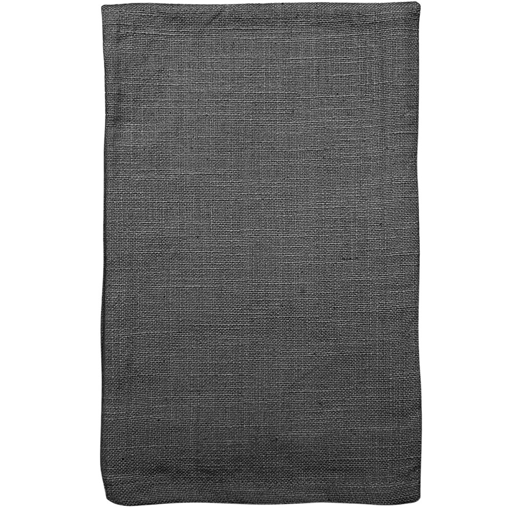 Garnier-Thiebaut Tadoba Charcoal Black 22" x 22" 100% Slub Cotton Cloth Napkins - 100/Case