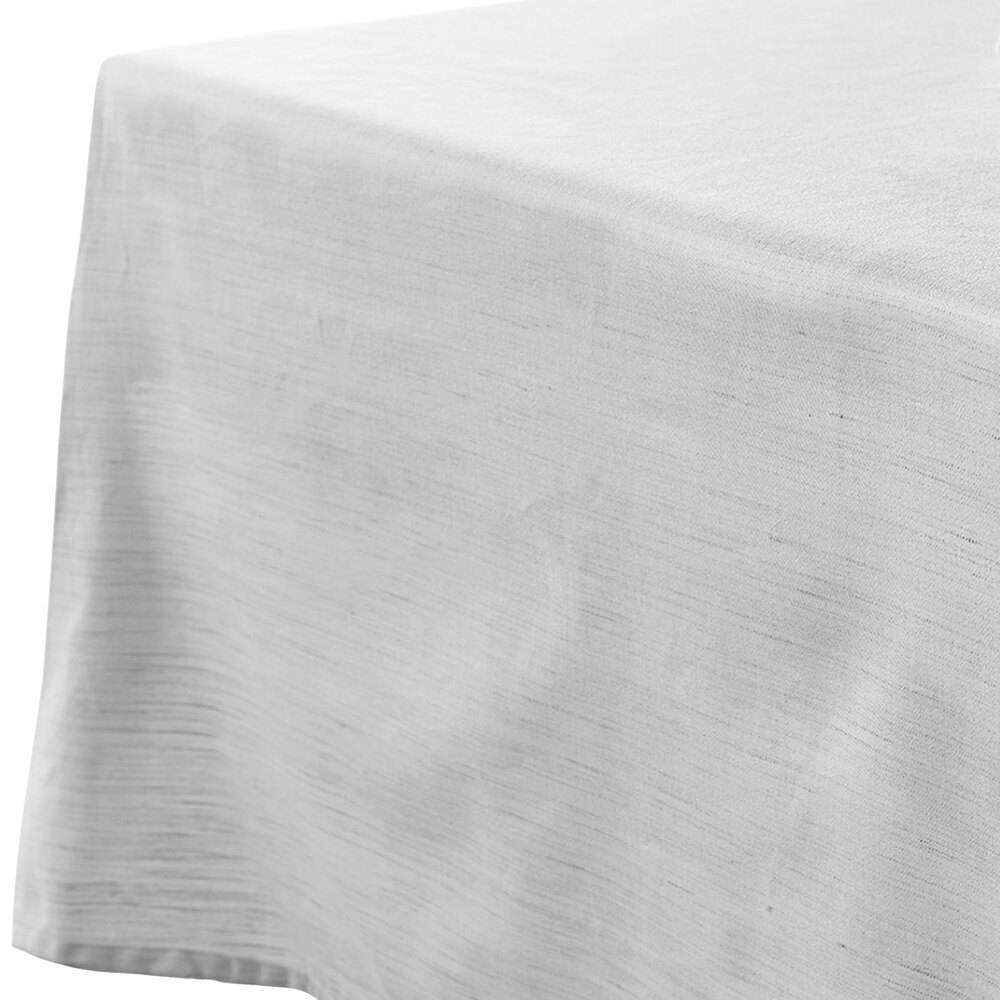 Garnier-Thiebaut Madhu White 63" x 63" 100% Melange Cotton Cloth Table Cover