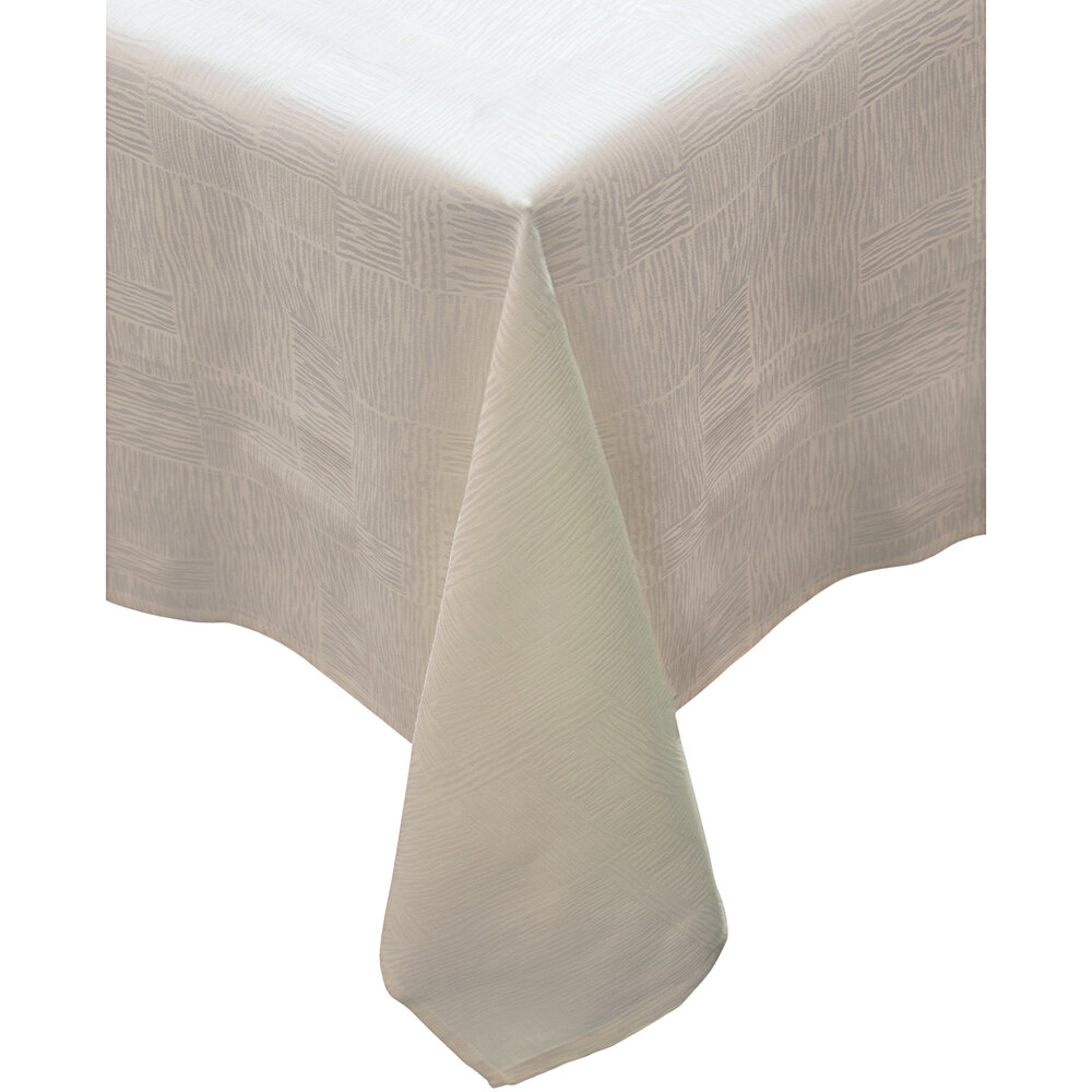Garnier-Thiebaut Organic All Over Ivory 90" x 90" 100% ELS Cotton Cloth Table Cover