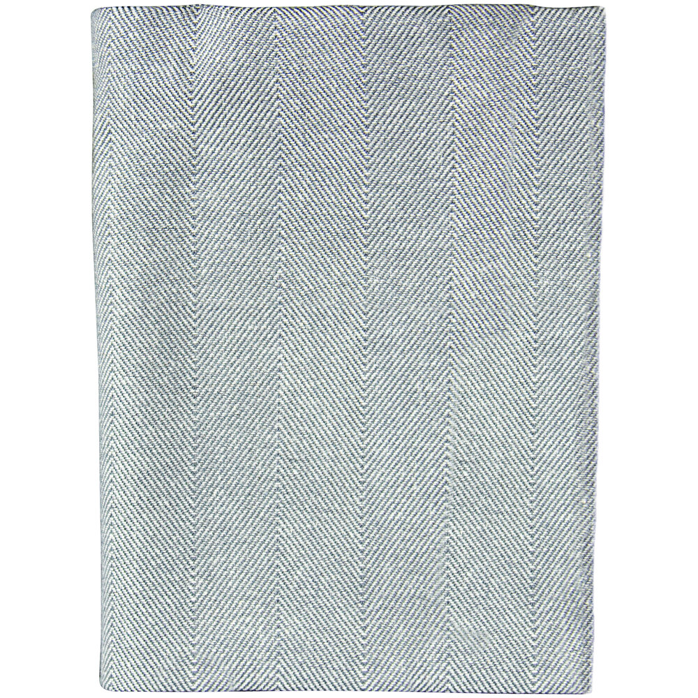 Garnier-Thiebaut Chevroni Gray 22" x 23" 100% ELS Cotton Cloth Napkins - 10/Pack