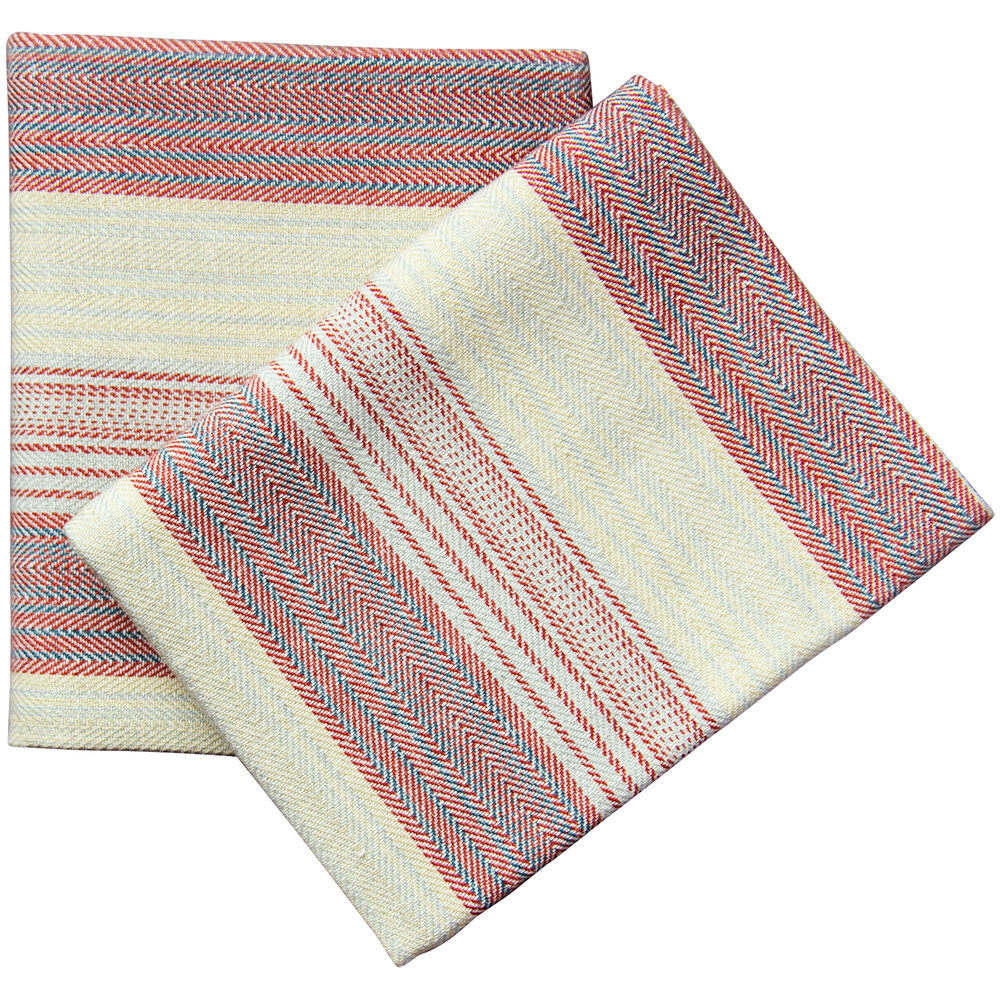 Garnier-Thiebaut Foresti Multicolor 22" x 23" 100% ELS Cotton Cloth Napkins - 100/Case