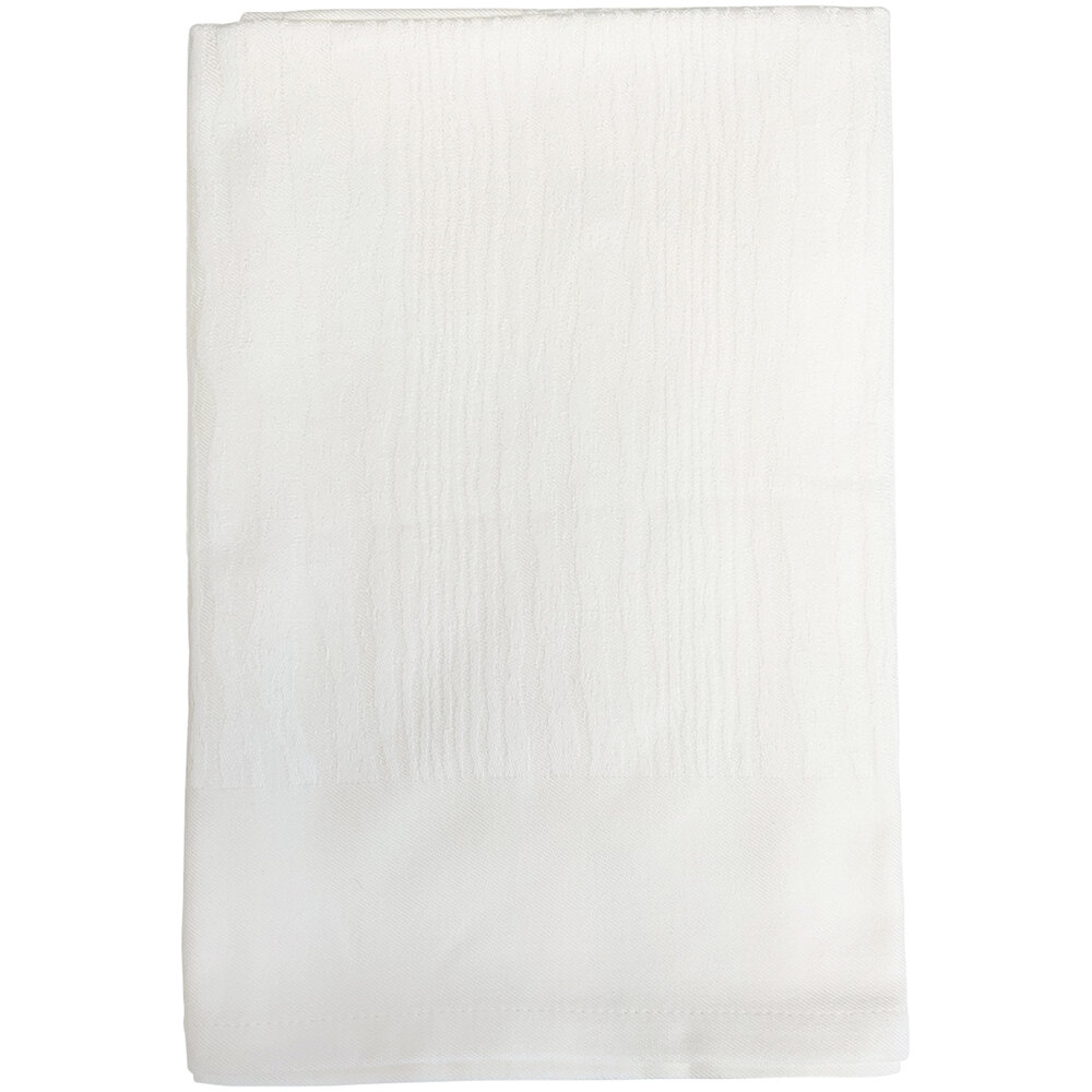 Garnier-Thiebaut Elm Crossbordered White 22" x 22" 100% ELS Cotton Cloth Napkins - 12/Pack