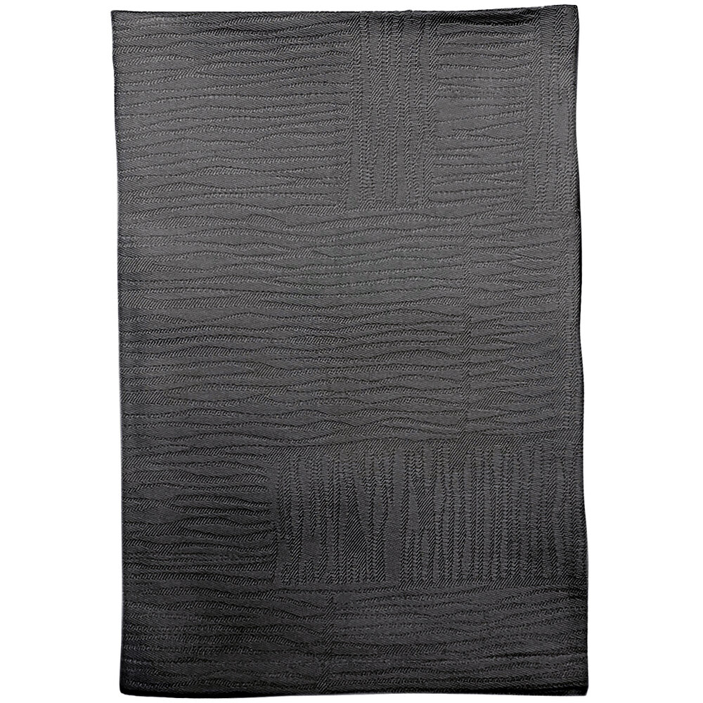 Garnier-Thiebaut Organic All Over Black 22" x 22" 100% ELS Cotton Cloth Napkins - 12/Pack