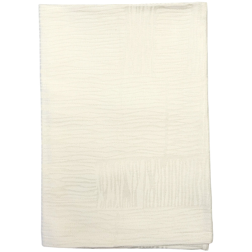 Garnier-Thiebaut Organic All Over Ivory 22" x 22" 100% ELS Cotton Cloth Napkins - 12/Pack