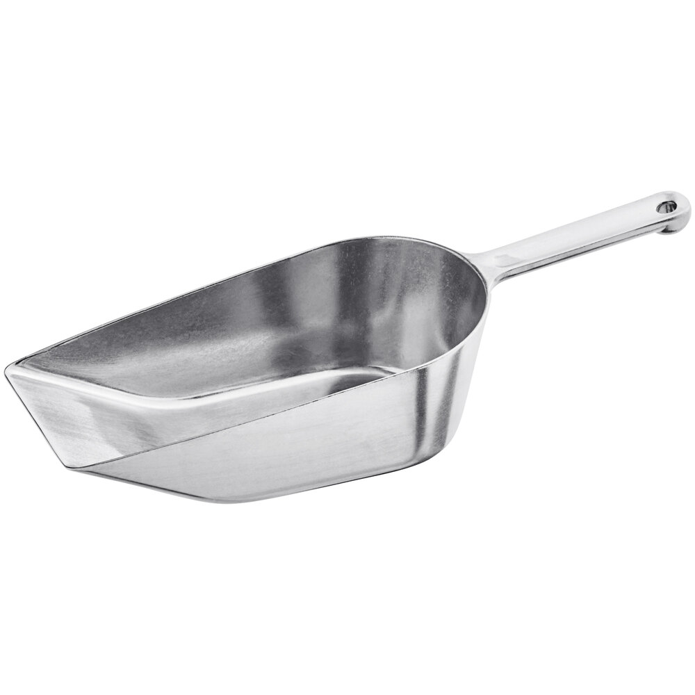 Choice One Piece Flat Bottom Aluminum Scoop - 35 oz.