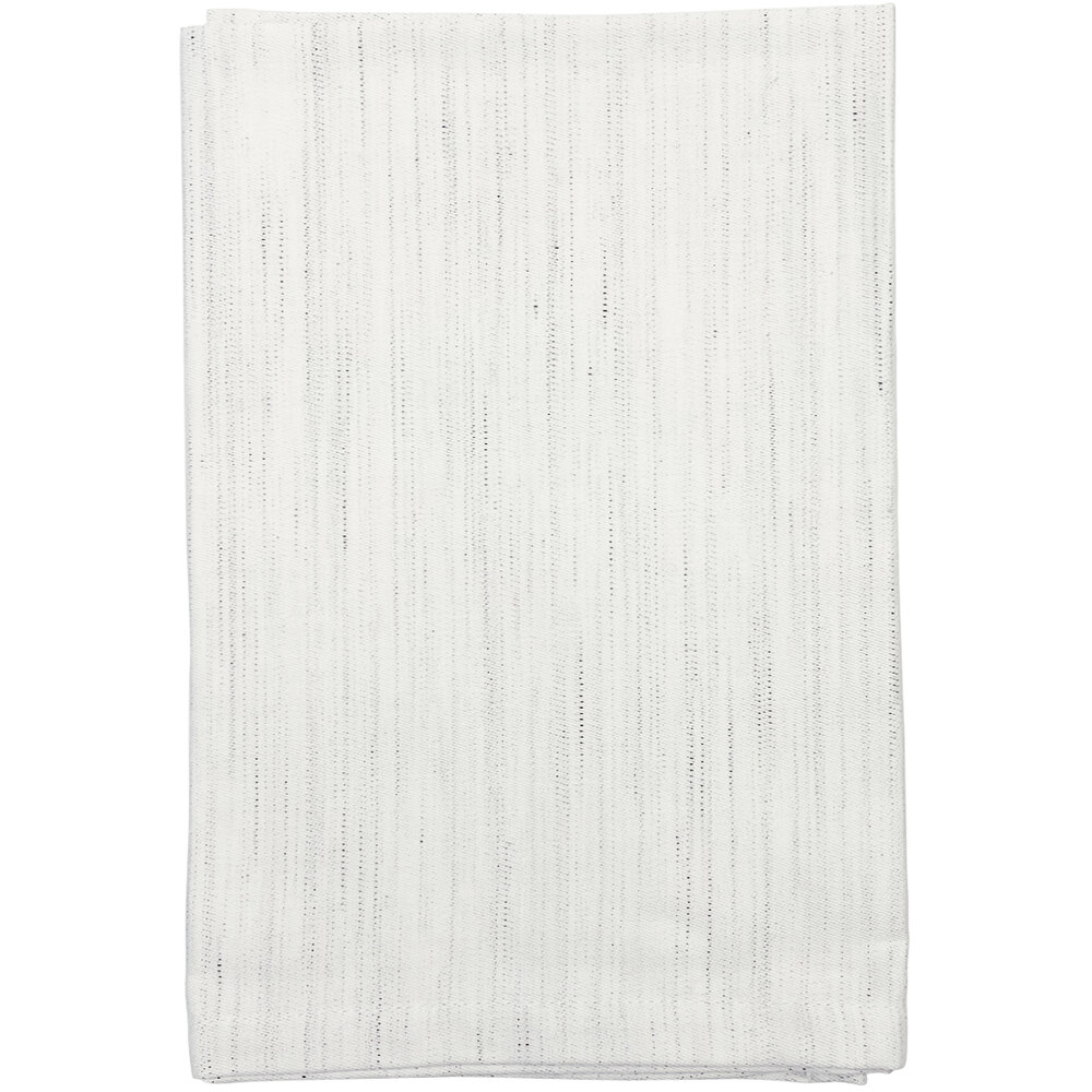 Garnier-Thiebaut Madhu White 22" x 22" 100% Melange Cotton Cloth Napkins - 12/Pack