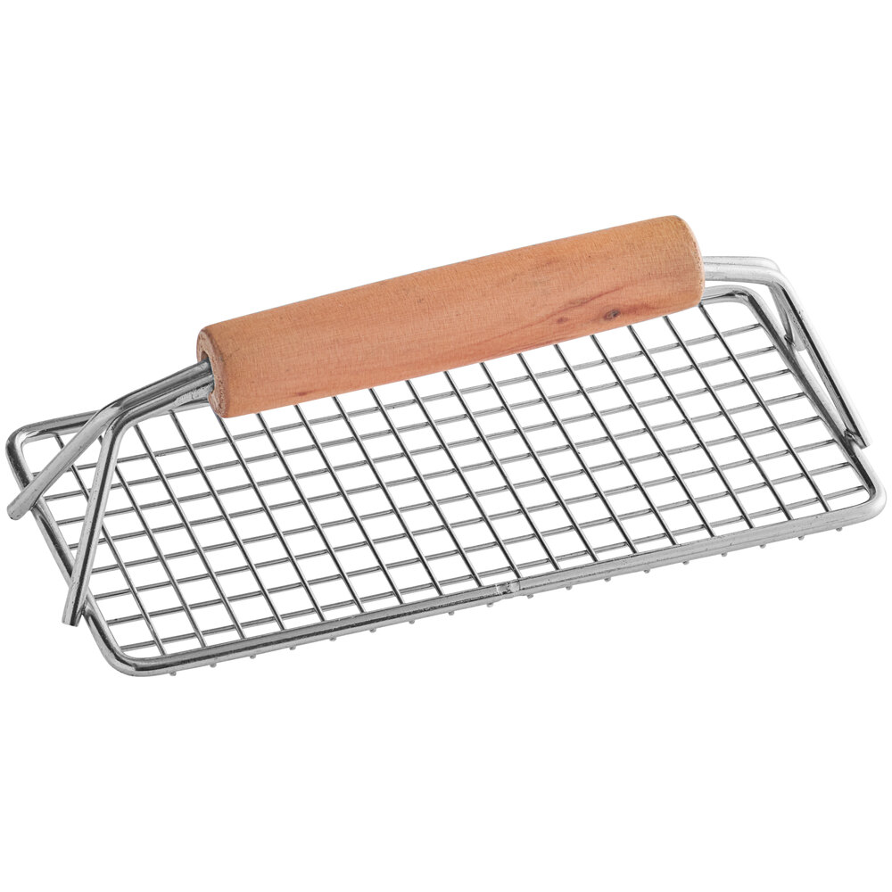 Choice 8" x 4" Wood Handle Bacon Press