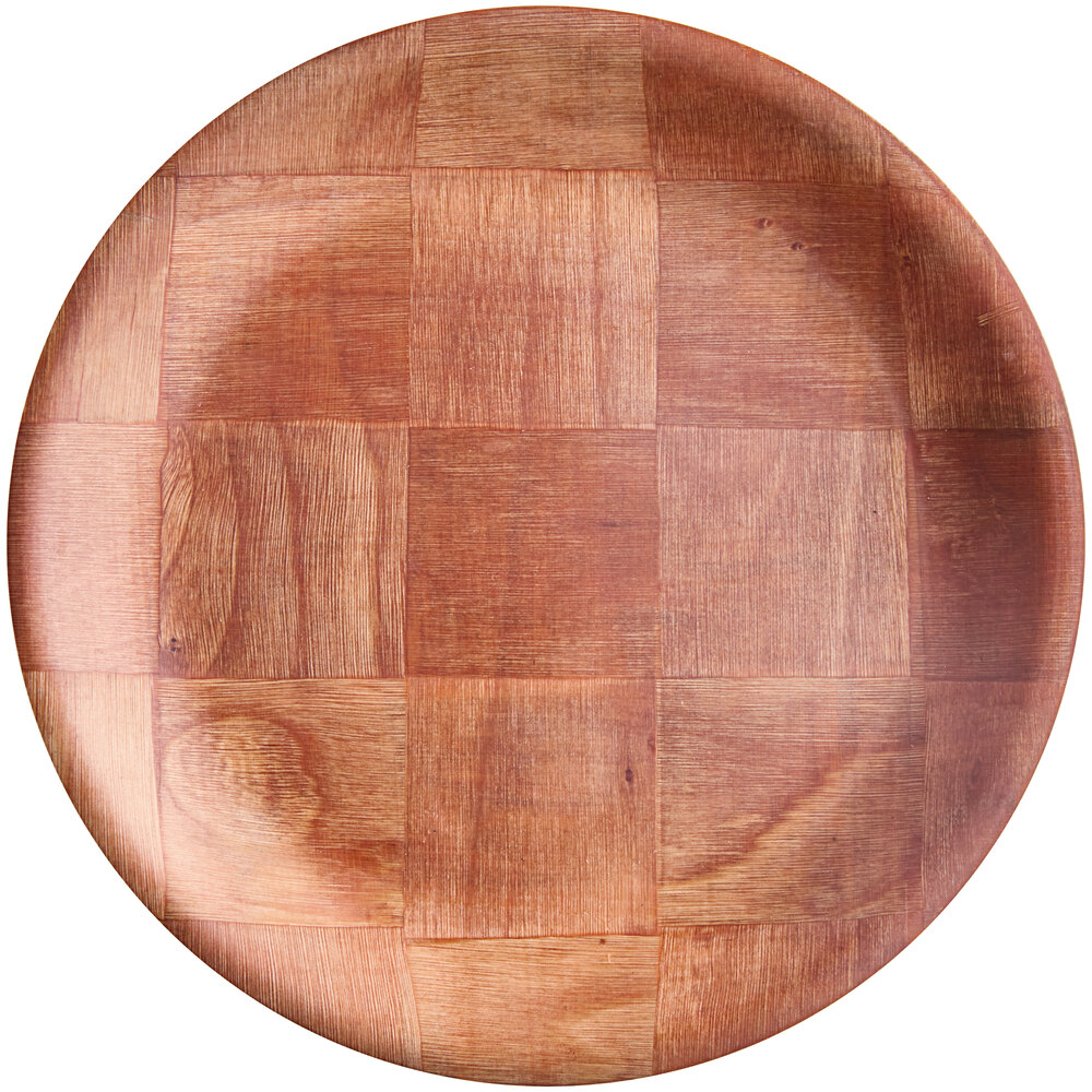 Choice 9" Woven Wood Plate - 12/Pack