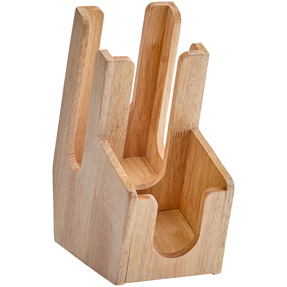 Acopa Wood 2-Section Tiered Cup and Lid Organizer