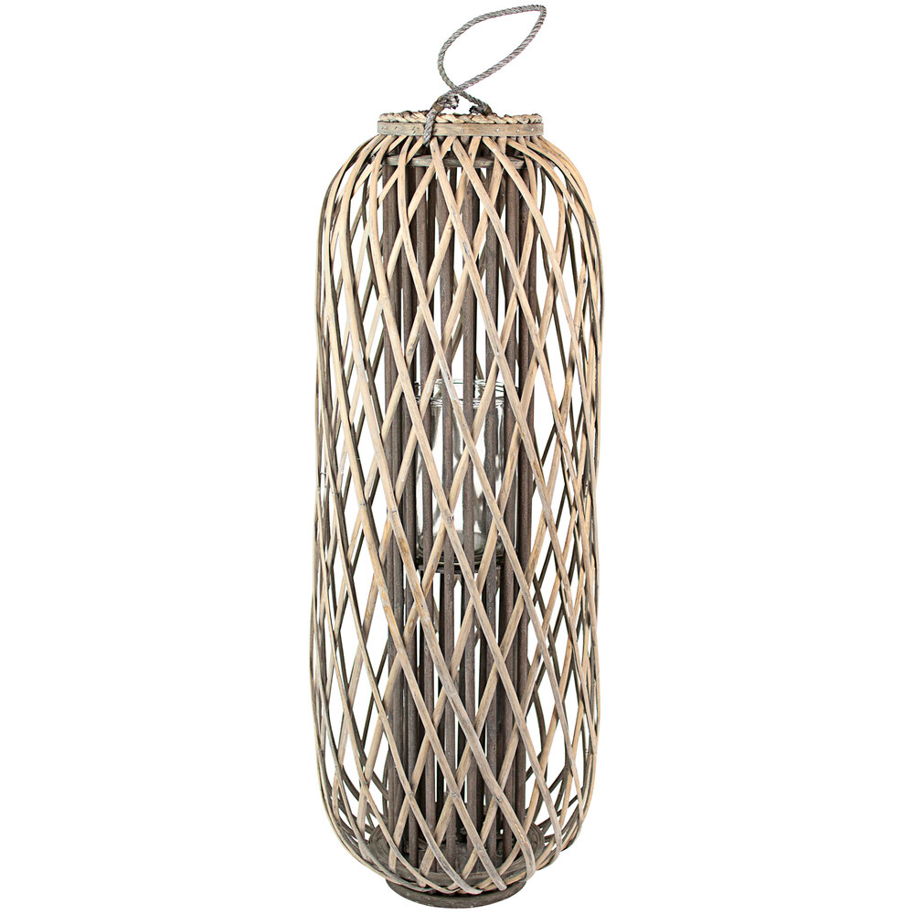 Kalalou Extra Large Gray Willow Lantern
