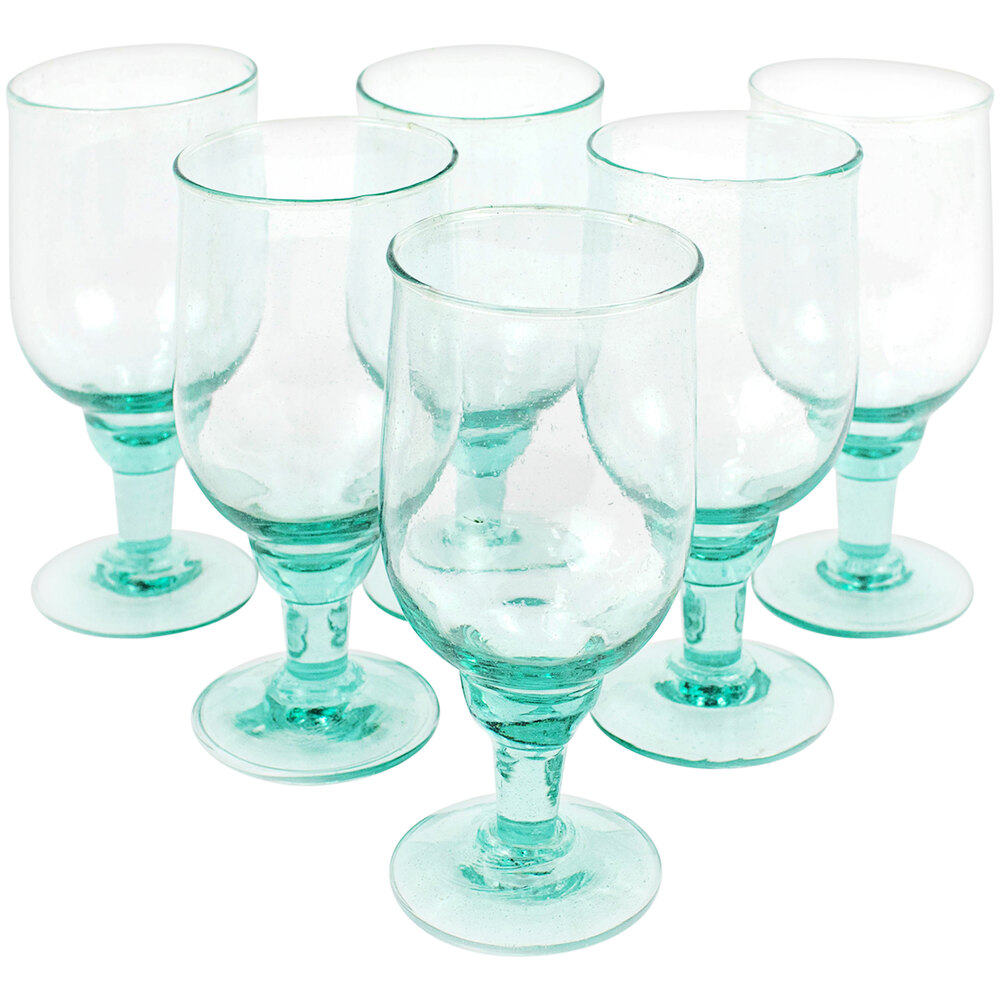 Kalalou 18 oz. Recycled Glass Goblet - 6/Case
