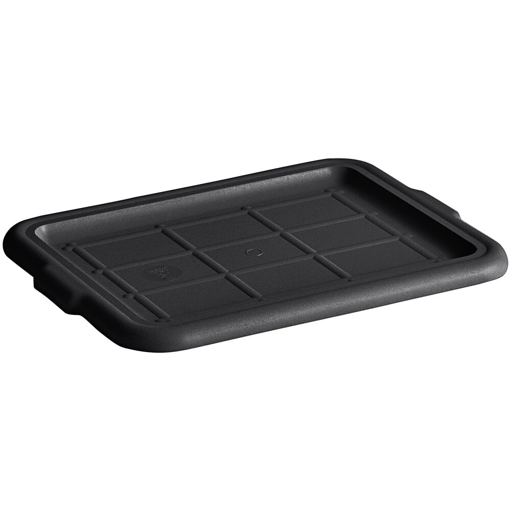 Tablecraft 1531B 21" x 16" Black Polypropylene Plastic Bus Tub Cover