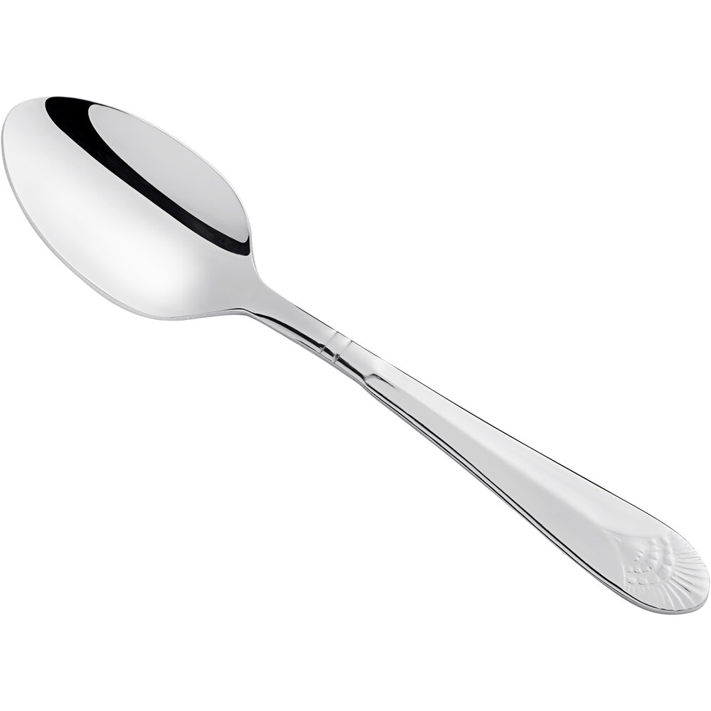 Acopa Monaca 4 3/8" 18/8 Stainless Steel Extra Heavy Weight Demitasse Spoon - 12/Case