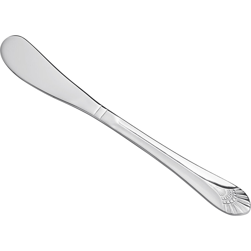 Libbey Metropolitan 6" 18/0 Stainless Steel Heavy Weight Butter Spreader - 36/Case