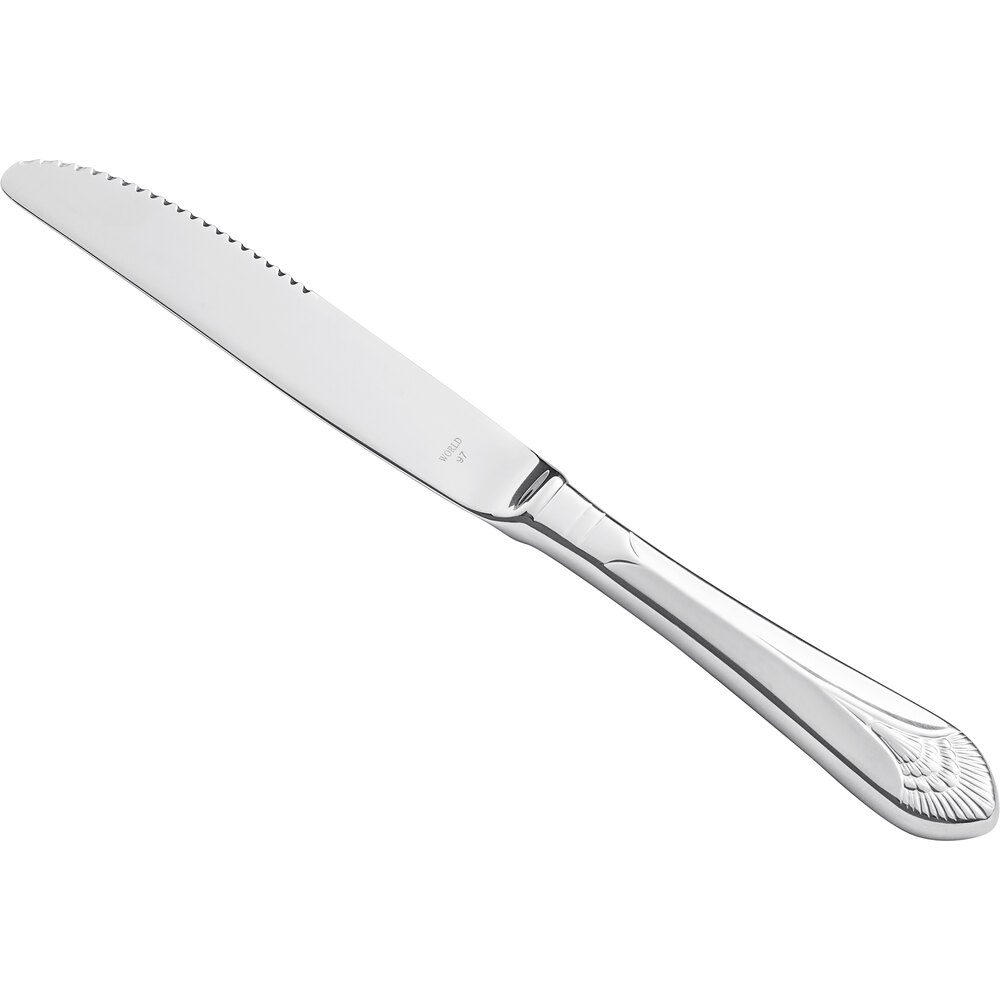 Libbey Metropolitan 9 1/4" 18/0 Stainless Steel Heavy Weight Utility / Dessert Knife - 36/Case
