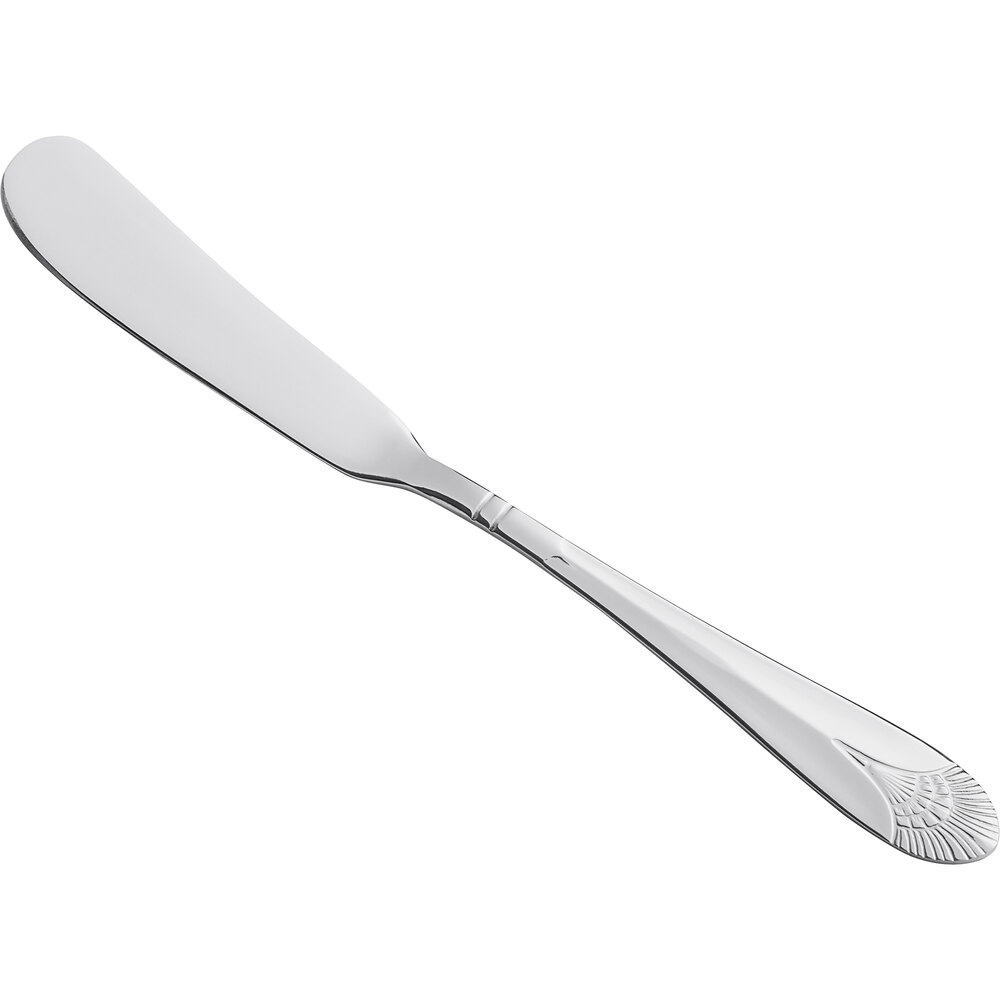 Acopa Monaca 6 1/2" 18/8 Stainless Steel Extra Heavy Weight Butter Spreader - 12/Case
